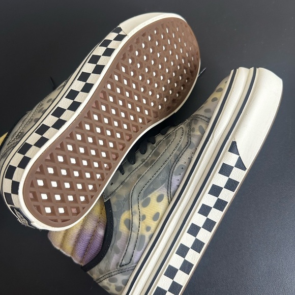 VANS SUPER CUSH SLOUCHED SNEAKER SHOES LEOPARD CHEETAH CHECKER GRay size 7 - Picture 7 of 10